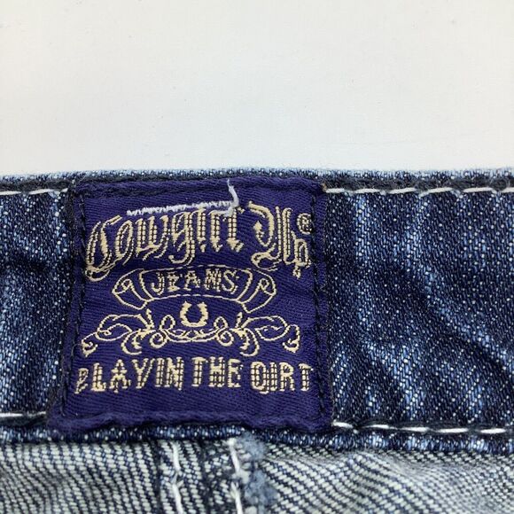 Cowgirl Up Womens Dont Fence Me in Boot Cut Jeans Blue Size 12 - Picture 6 of 7